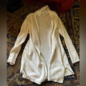 Long cream knit cardigan, 1X Ava and viv